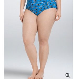 Torrid Size 2 Ruched Pineapple Bikini Bottoms